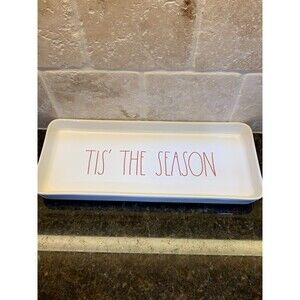 Rae Dunn Tis’ The Season Christmas Ceramic Serving Tray - NWOT